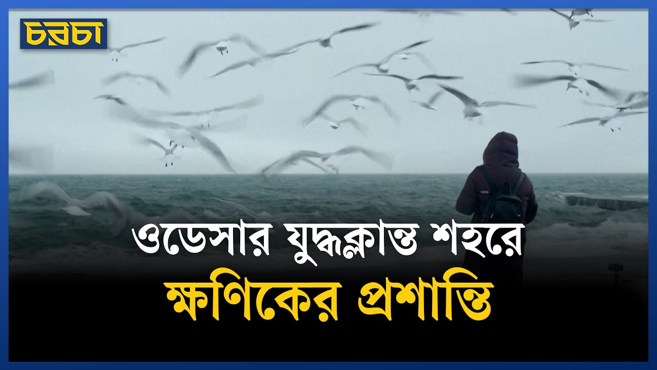 যুদ্ধের ক্লান্তি ভুলতে হিমায়িত সমুদ্রতীরে  ইউক্রেনবাসী