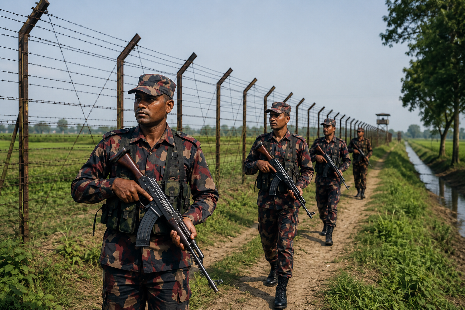 সাতক্ষীরা সীমান্তে পুশ-ইনের আশঙ্কা, সতর্ক বিজিবি