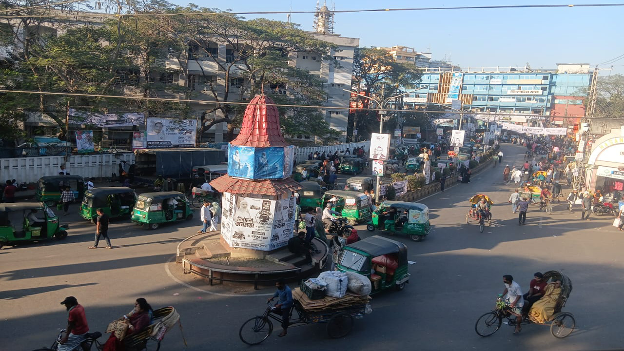 সিলেট শহরের প্রাণকেন্দ্র বন্দর পয়েন্ট