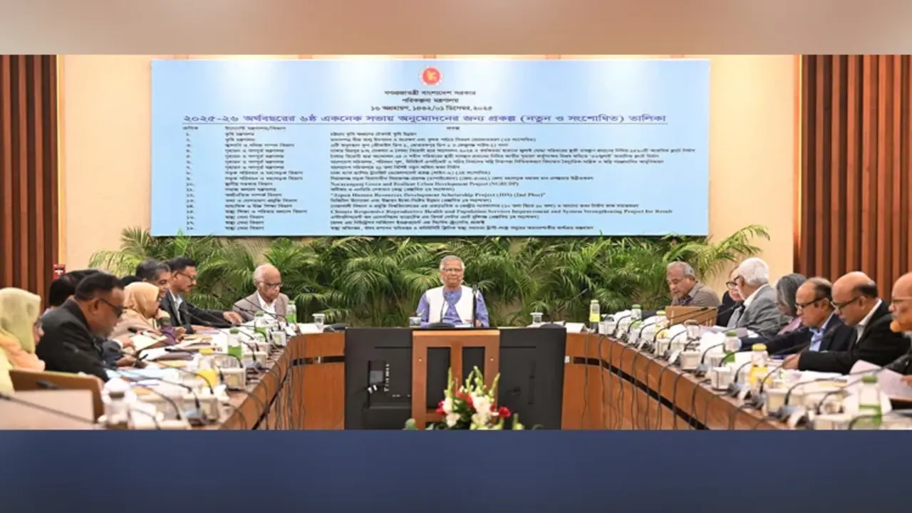 একনেকে ১৫ হাজার ৩৮৩ কোটি টাকার ১৭ প্রকল্প অনুমোদন