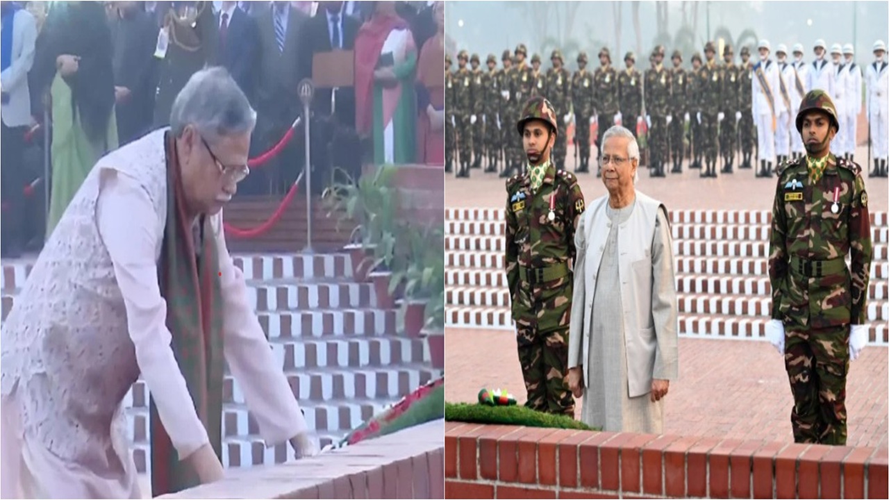 জাতীয় স্মৃতিসৌধে রাষ্ট্রপতি ও প্রধান উপদেষ্টার শ্রদ্ধা